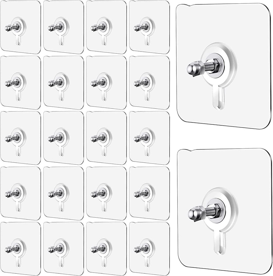 Wall Mount Screw Hooks for Kitchen Bathroom Bedroom Living Room 10 Pcs