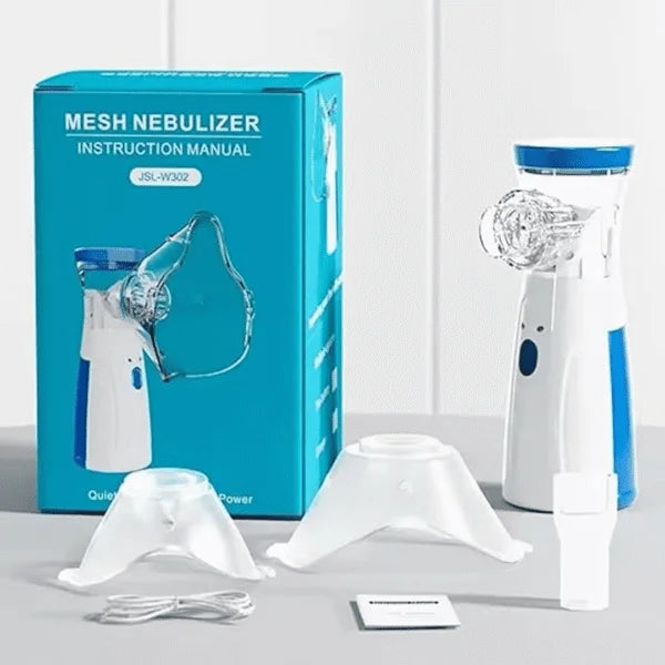 Nebulizer – Silent, One-Touch Operation | High Nebulization Rate | Travel-Friendly For Adults & Kids