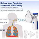 Nebulizer – Silent, One-Touch Operation | High Nebulization Rate | Travel-Friendly For Adults & Kids